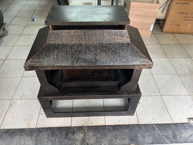 Vuurkorf BBQ /Buitenhaard  inkl afdekkap in prima staat, Tuin en Terras, Vuurkorven, Ophalen, Zo goed als nieuw