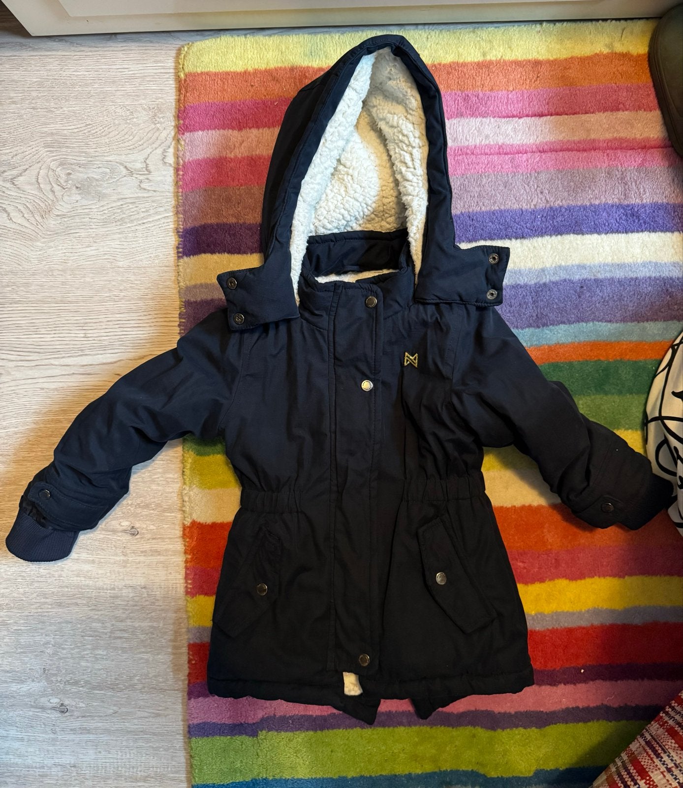 Koko Noko donkerblauwe winterjas met teddy voering Mt 92/2Y, Ophalen, Zo goed als nieuw, Jongen of Meisje, Jas