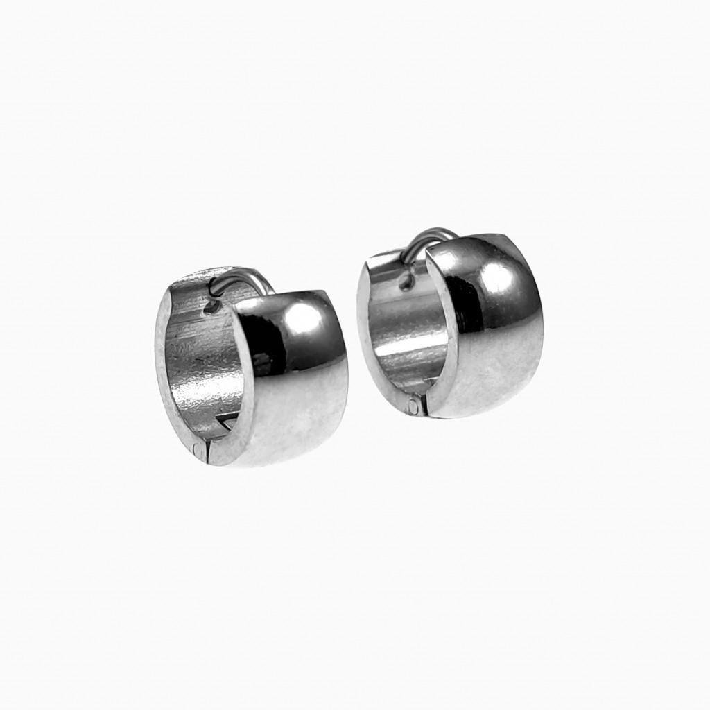 Ø13mm Brede Oorringen Dames Heren Gepolijst RVS Stalen, Overige materialen, Hangers, Birgitta-Gracht 33, 6465 EL Kerkrade, Nederland