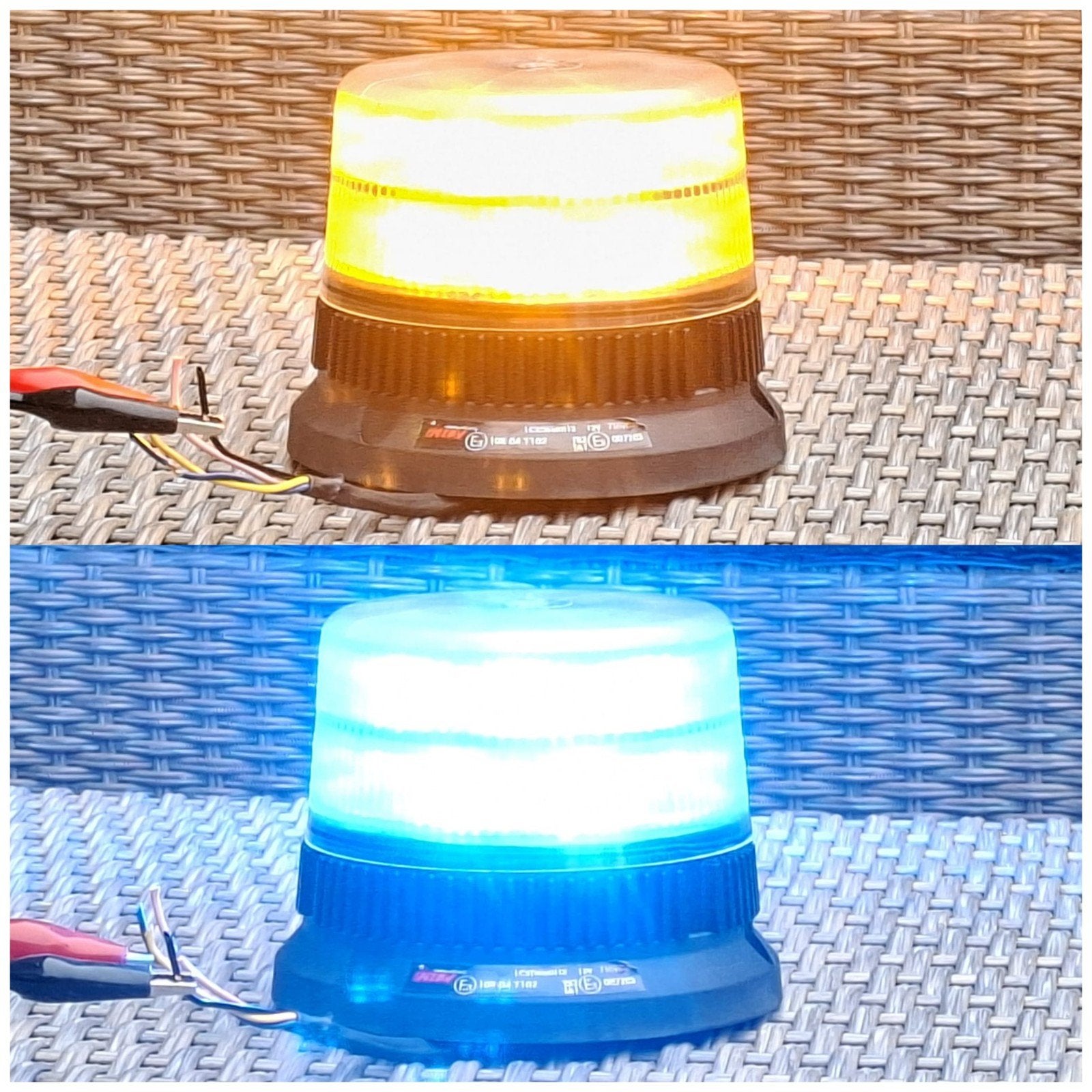 Dual color led flitslamp zwaailicht oranje blauw zwaailamp, Ophalen, Intav, -, -