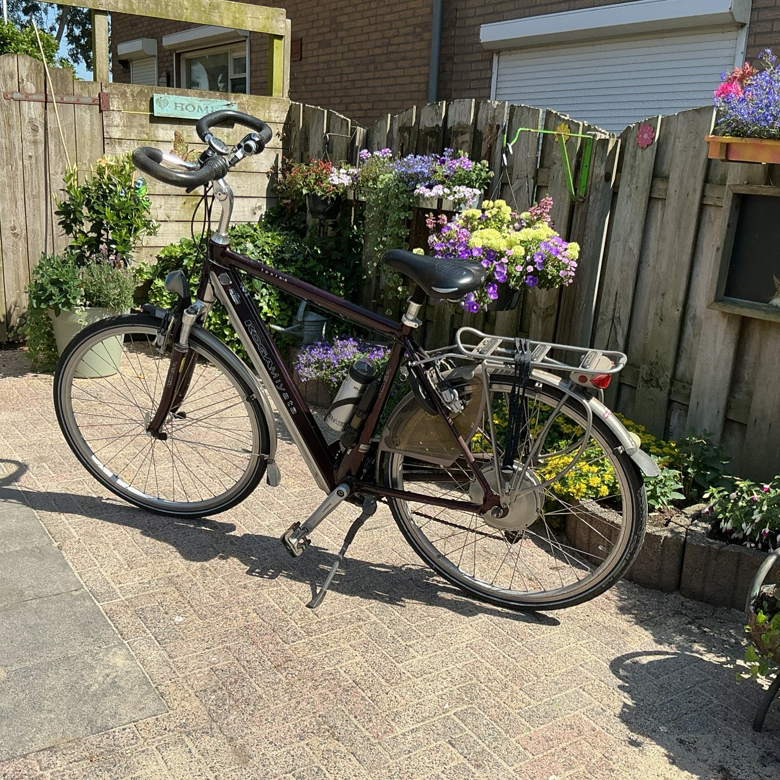 Koga Myata elekrtrische dames en herenfiets donkerrood i, Fietsen en Brommers, Elektrische fietsen, Gebruikt, 51 tot 55 cm, 30 tot 50 km per accu