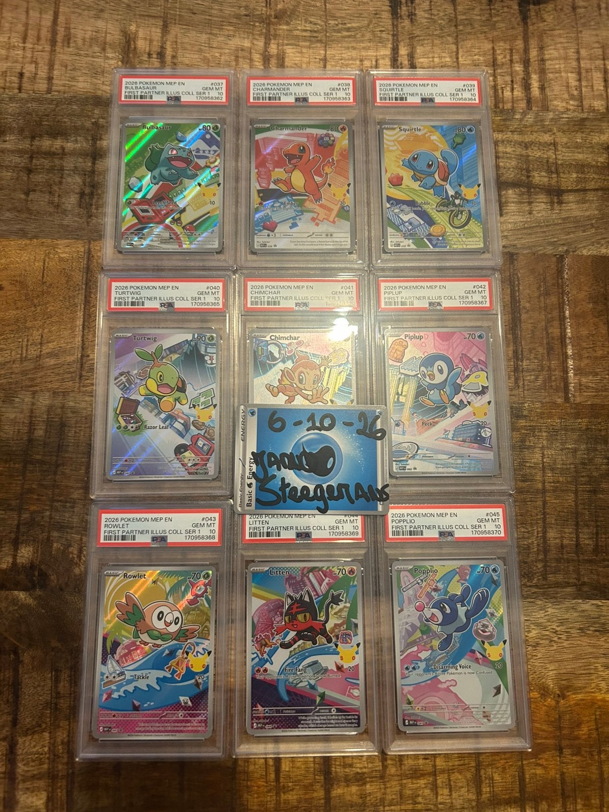 Pokemon First Partner Promo Sequential Psa 10 Set!