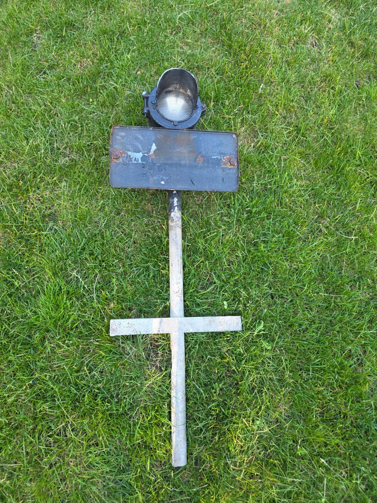 Metalen NS seinlamp - ca. 110 cm hoog, Ophalen