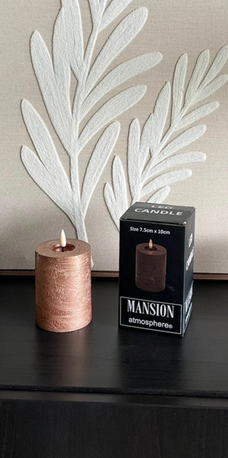 Luxe Mansion Atmosphere LED kaars rose / goud (10 cm), 10 cm, Nieuw, Ophalen of Verzenden, Kaars