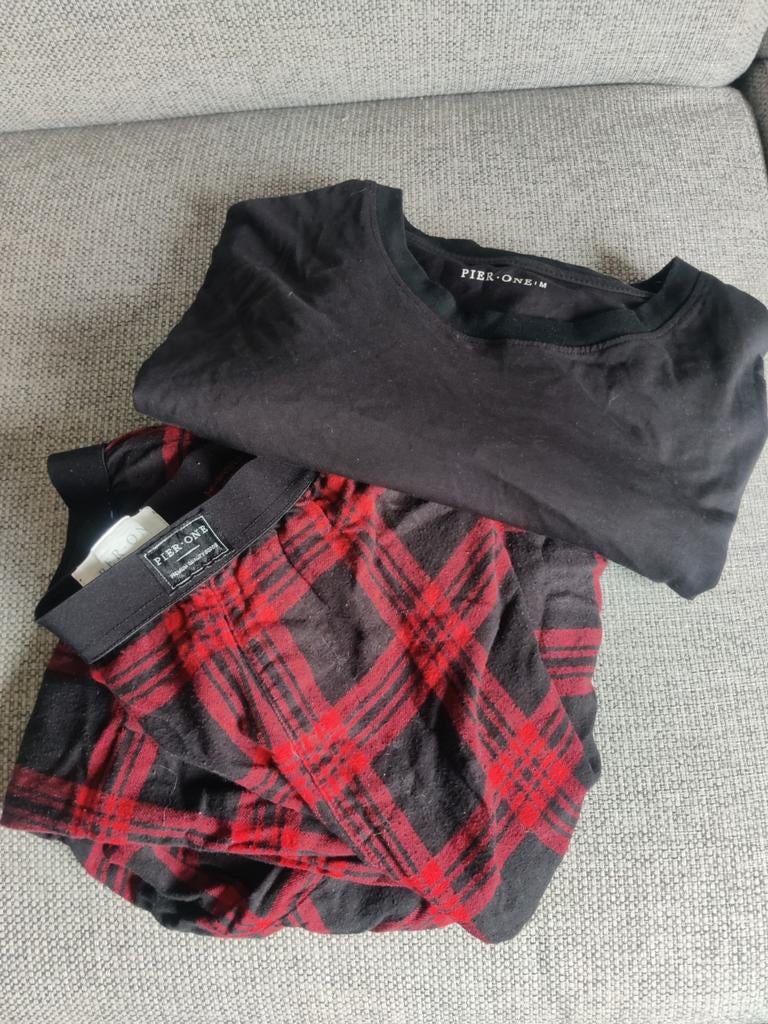 Pier One Heren Pyjama Maat M, Kleding | Heren, Zwart, Pier One, Zo goed als nieuw, Halswijdte 39/40 (M)