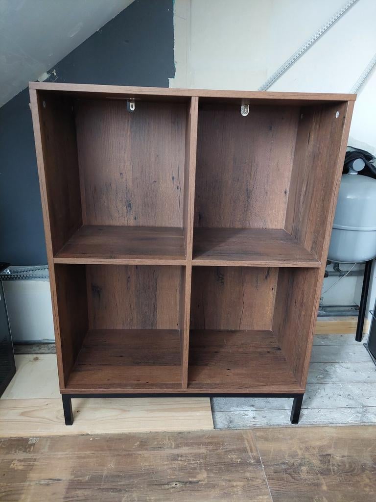 Vakken kast hout met stalen poten (Livarno living Lidl), Huis en Inrichting, Kasten | Wandmeubels, Ophalen, 25 tot 50 cm, Minder dan 150 cm