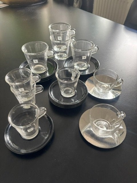 Nespresso kopjes en schotels, Ophalen, Gebruikt, Overige merken, Glas