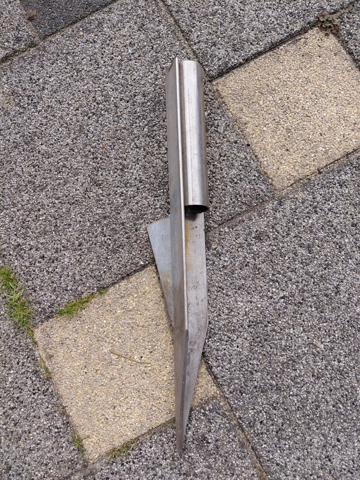 Metalen grondanker voor parasol, Ophalen, Gebruikt