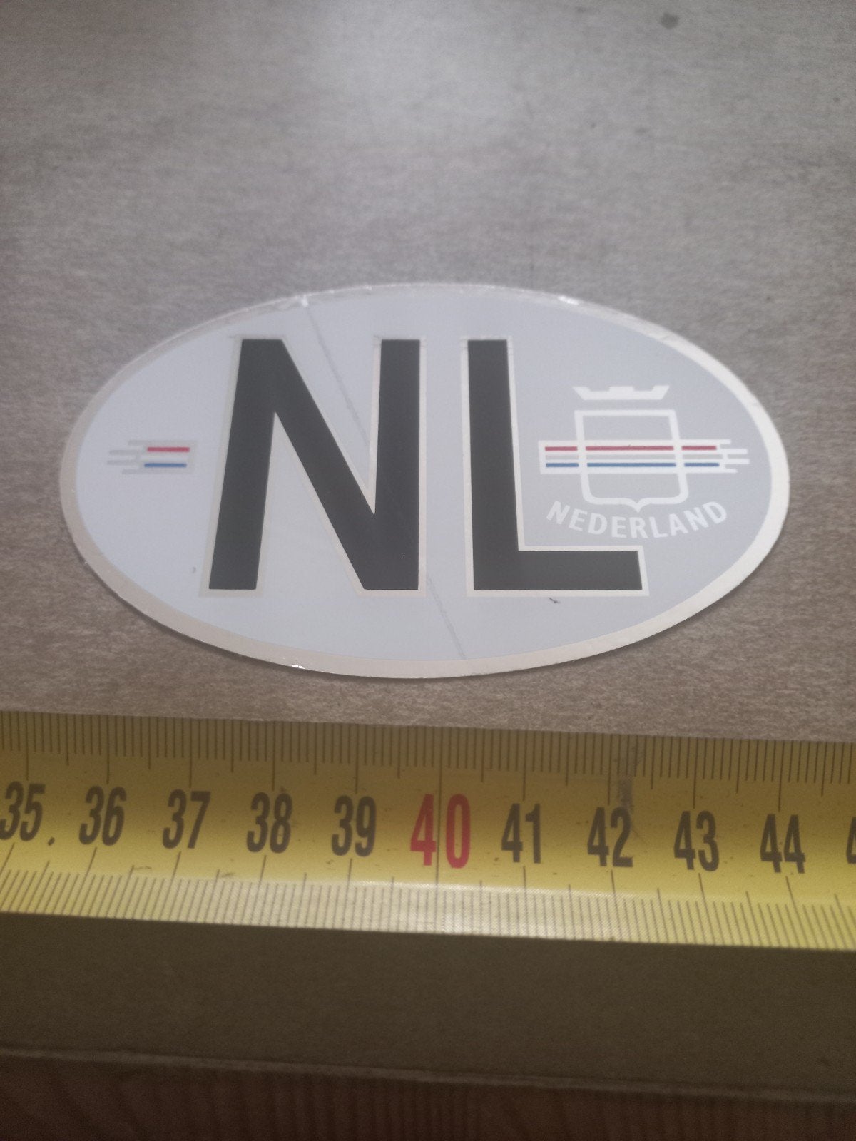 NL Nederland ovaal sticker auto motor caravan, Ophalen of Verzenden, Gebruikt