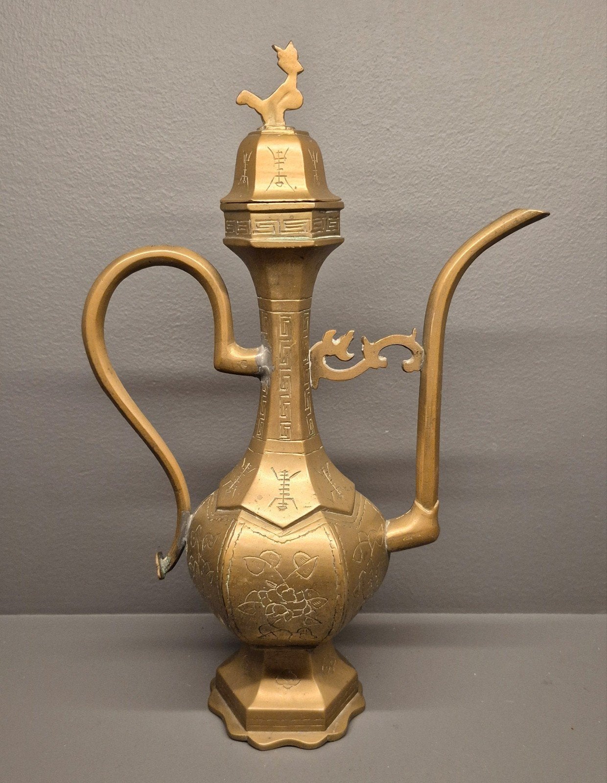 Antieke Chinese bronzen theepot met decoratie, Antiek en Kunst, Ophalen of Verzenden