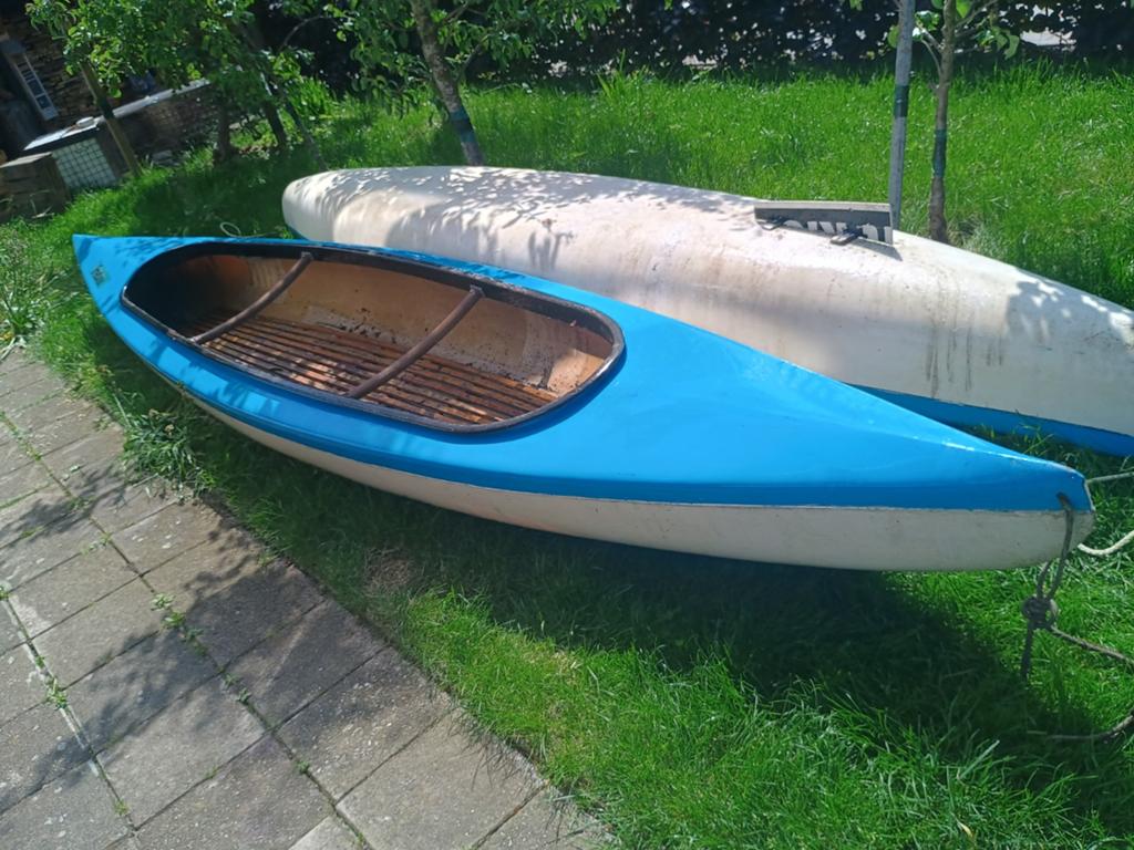 Sportieve driepersoons kano's, Watersport en Boten, Ophalen, Eén persoon, Canadese kano of Open kano, Met peddels