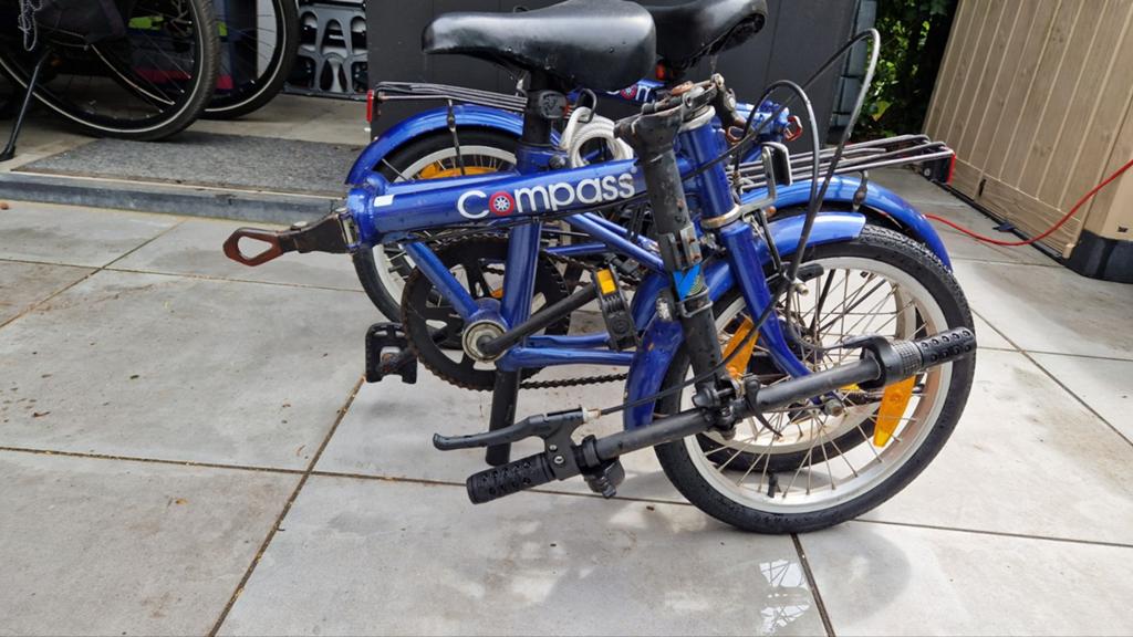 2x Compass opvouwbare fietsen - 115cm lengte, 1m hoogte, Fietsen en Brommers, Fietsen | Vouwfietsen, Gebruikt, Versnellingen, Ophalen