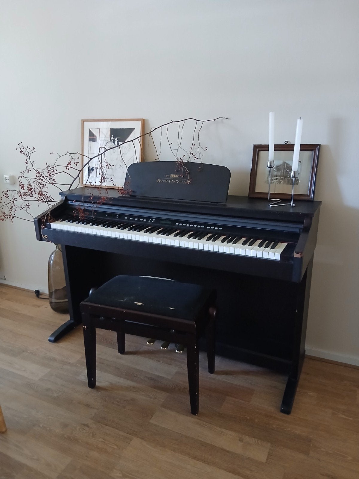 Hemingway DP501 piano, verzwaarde toetsen, Muziek en Instrumenten, Piano's, Ophalen, Gebruikt, Zwart