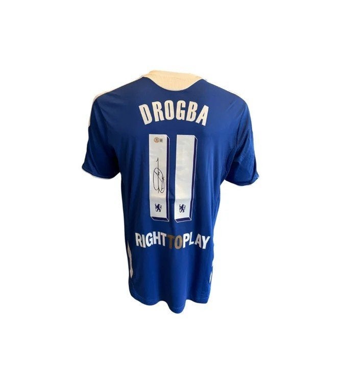 Didier Drogba Chelsea 12/13 gesigneerd Thuis Shirt, Verzamelen, Buitenlandse clubs, Soccersignings.nl, Shirt, Ophalen of Verzenden
