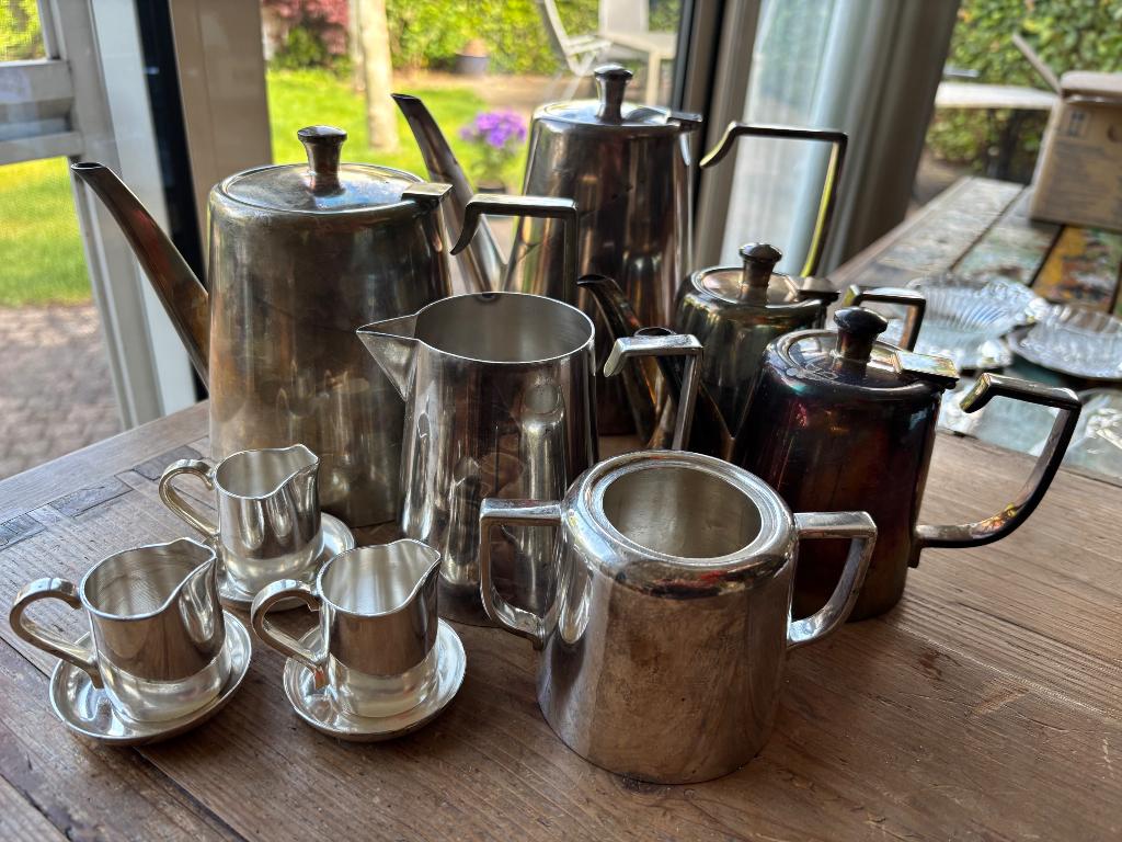 Koffie theekan verzilverd (2xsola100) 2xsola90, Verzenden