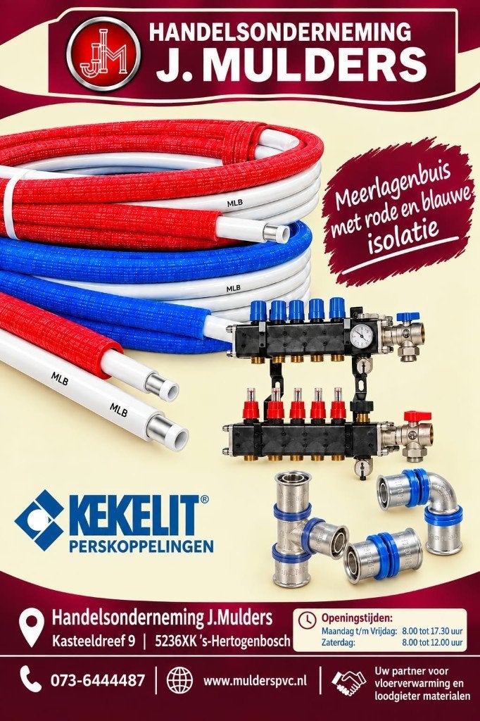 Actie meerlagenbuis 32 x 3 met 10 mm isolatie/warmtepomp, Doe-het-zelf en Verbouw, Ophalen, Nieuw