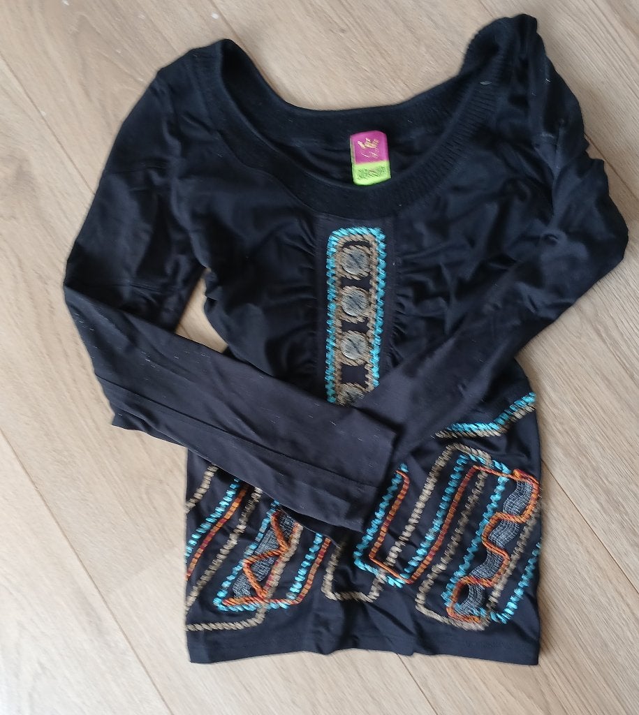 Save The Queen Top, Maat 38/40 (M), Zwart, Zo goed als nieuw, Lange mouw