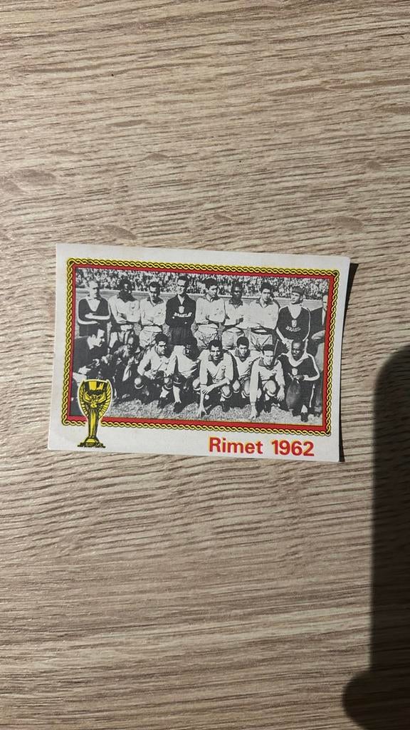 Panini München 74 plaatje Rimet 1962, Ophalen of Verzenden, Zo goed als nieuw, Sticker
