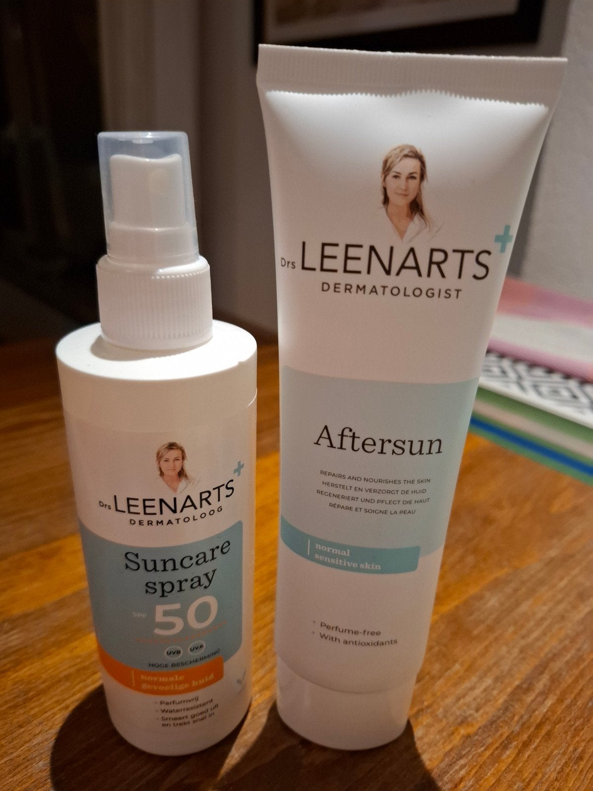 Dermatoloog dr. Leenarts zonnebrand spray en aftersun, Ophalen, Gebruikt, Zonnebrand of After Sun