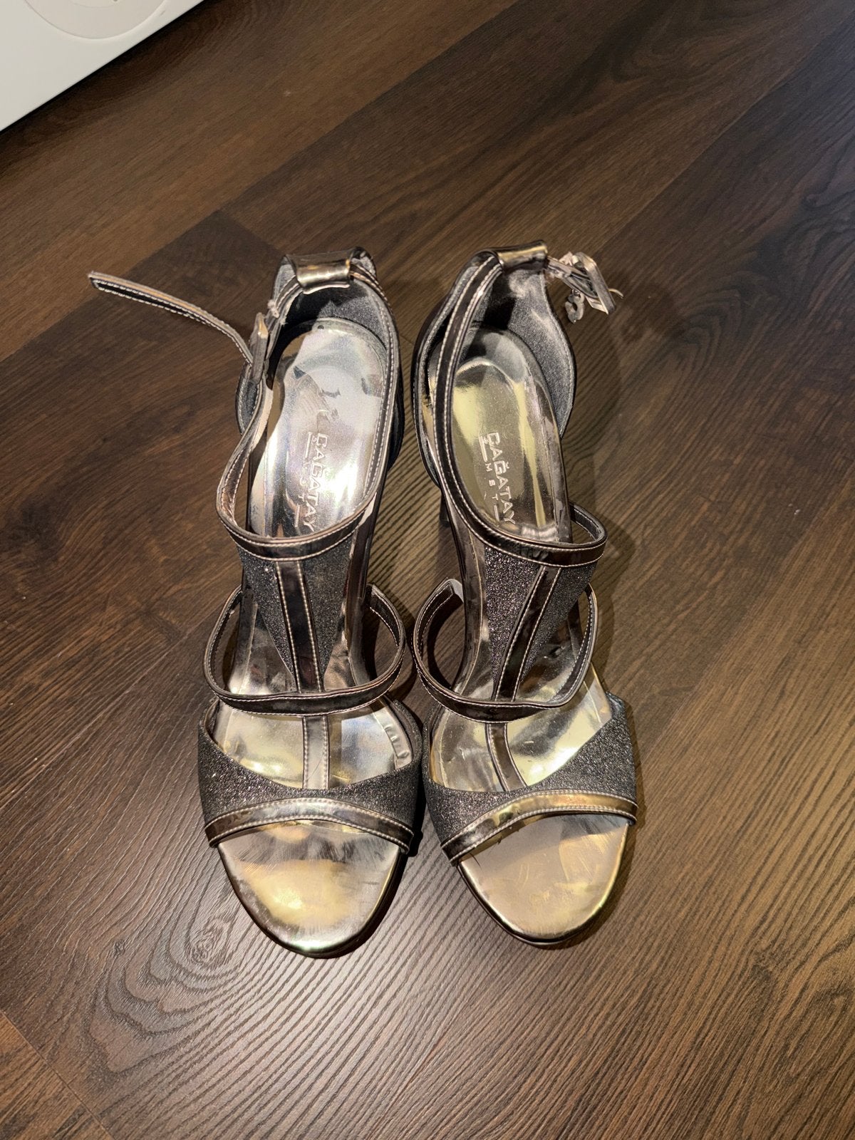 Zilveren glitter hakken - Maat 38, Ophalen, Gedragen, Overige kleuren, Pumps