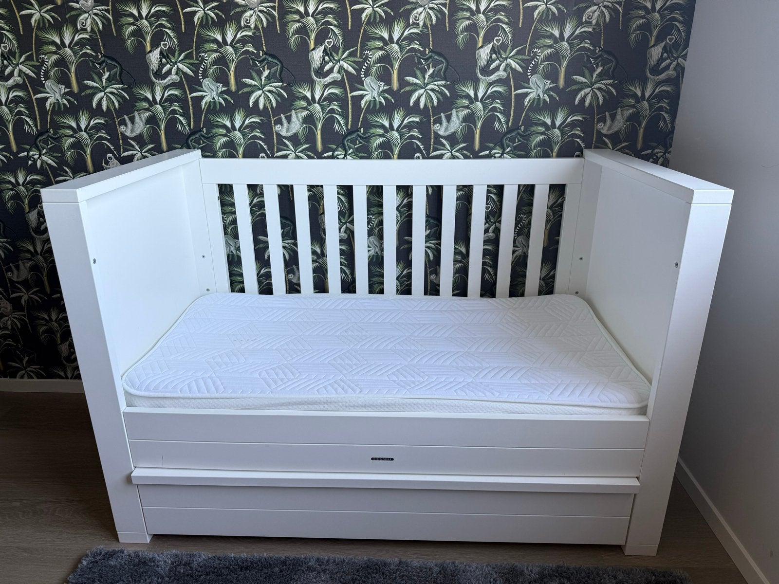 Kidsmill Bed + Commode Wit met Lades, Ophalen, 50 tot 70 cm, 100 cm of meer, Zo goed als nieuw