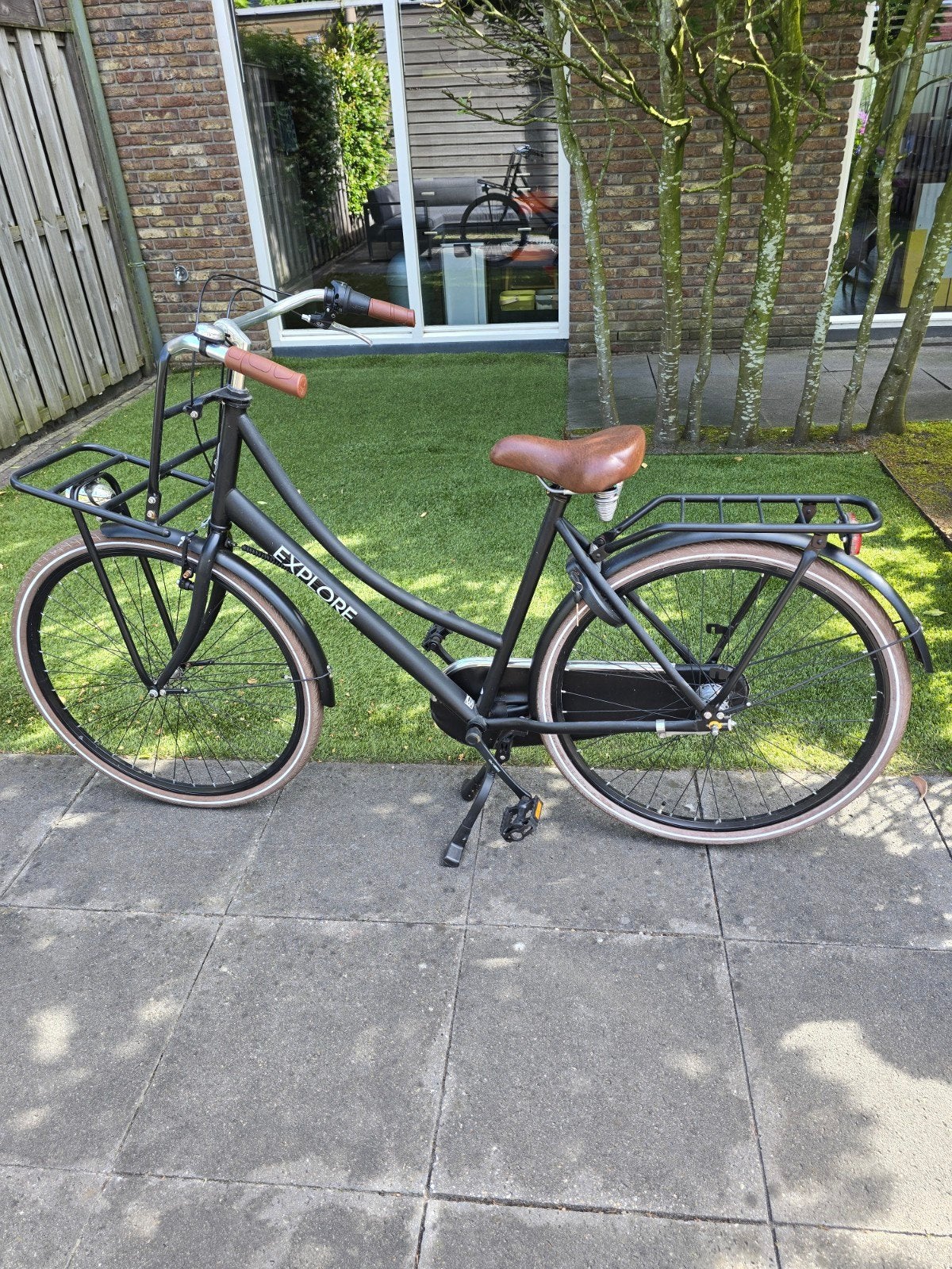 Explore Transportfiets (Mat Zwart, Shimano 3) – In topstaat!, 53 tot 56 cm, Ophalen, Zo goed als nieuw, Versnellingen