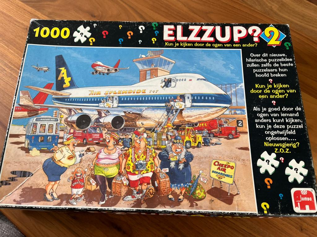 Elzzup was gij legpuzzel vakantiepret, Ophalen of Verzenden, 500 t/m 1500 stukjes, Gebruikt, Legpuzzel