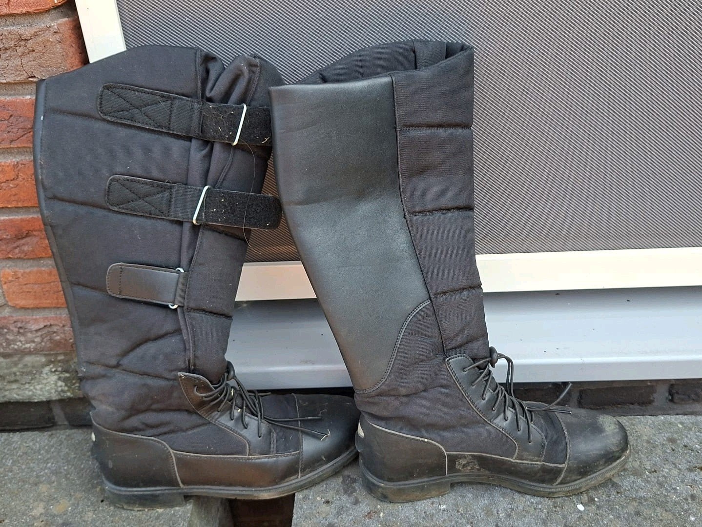 Paardrijlaarzen, winter, gevoerd, Dieren en Toebehoren, Paardrijkleding, Ophalen, Gebruikt, Zwart, Schoeisel