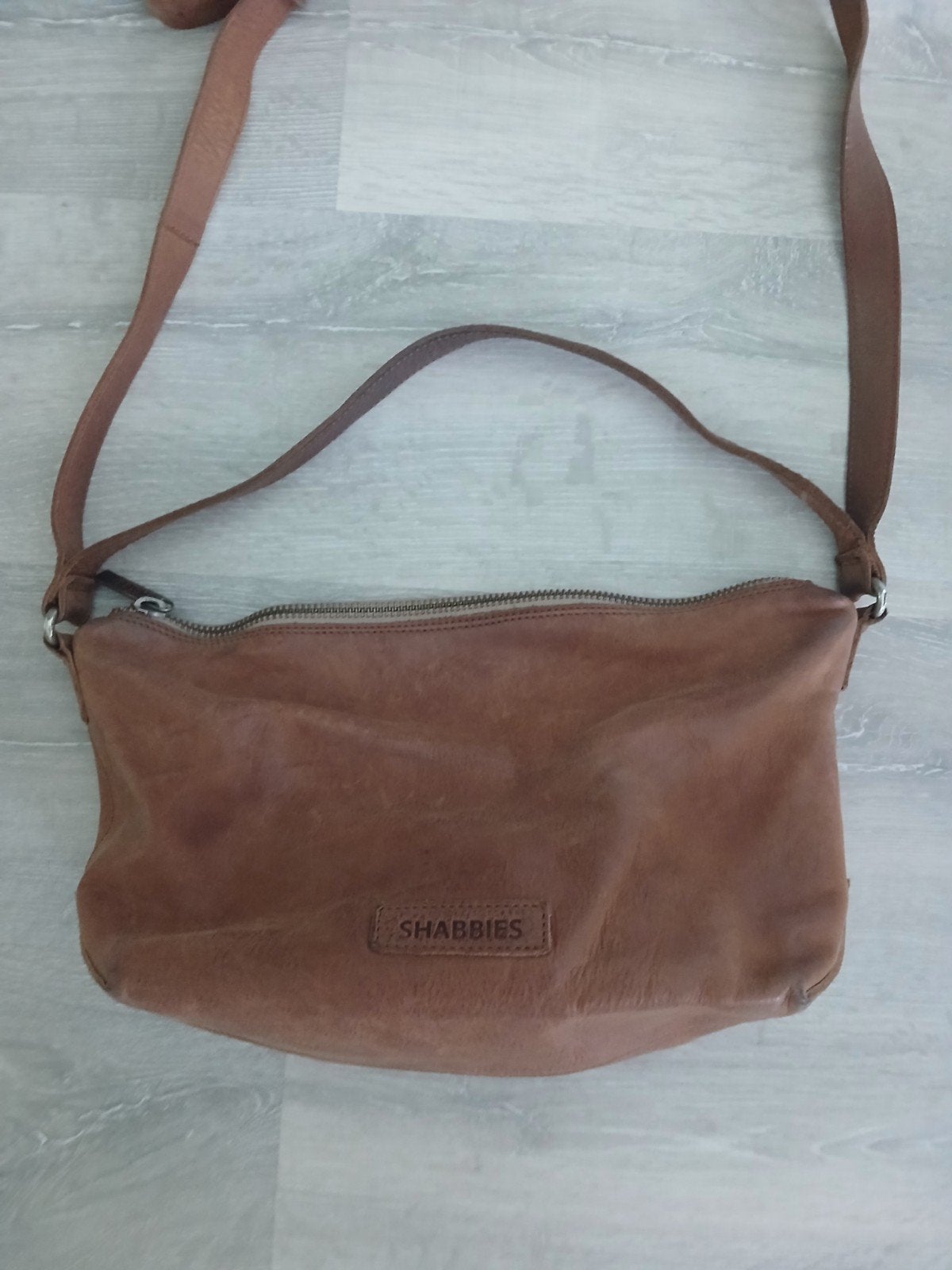 Leren crossbody,handtas shabbies amsterdam (cognac), Ophalen, Gebruikt, Bruin, Handtas