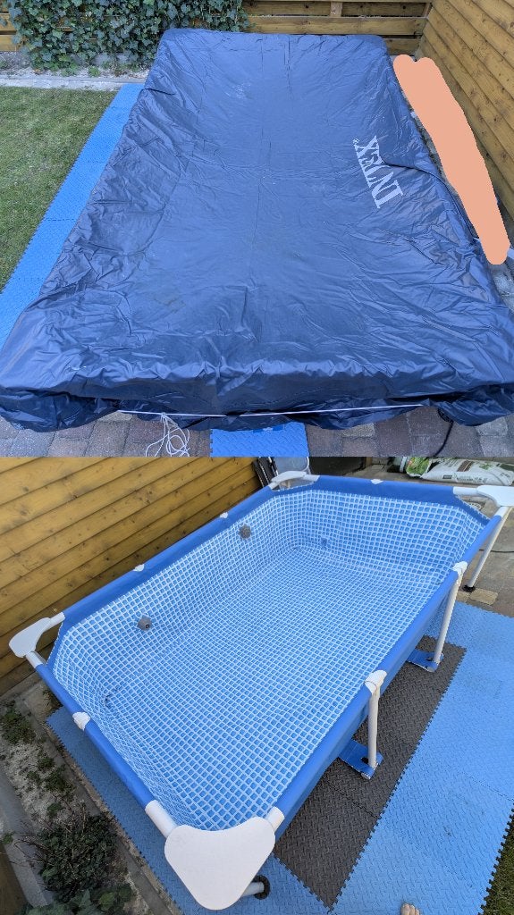 Zandfilterpomp en zoutwatersysteem met zwembad en toebehoren, Tuin en Terras, Ophalen, Gebruikt