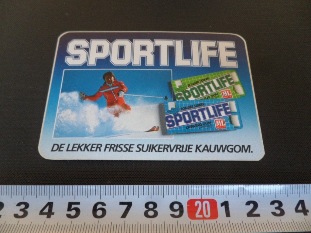 sticker SPORTLIFE De lekker frisse suikervrije kauwgom, Ophalen of Verzenden, Zo goed als nieuw