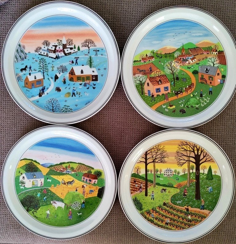 VILLEROY & BOCH bordenset, Design Naif (Four Seasons serie), Ophalen of Verzenden