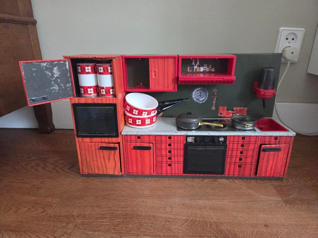 Vintage speelgoed keuken blik, Ophalen, Gebruikt