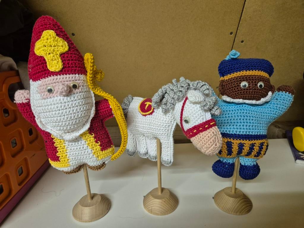 Mooie gehaakte poppen op standaard, Diversen, Sinterklaas, Ophalen