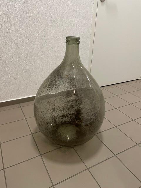 Glazen stolpfles, Ophalen, Gebruikt
