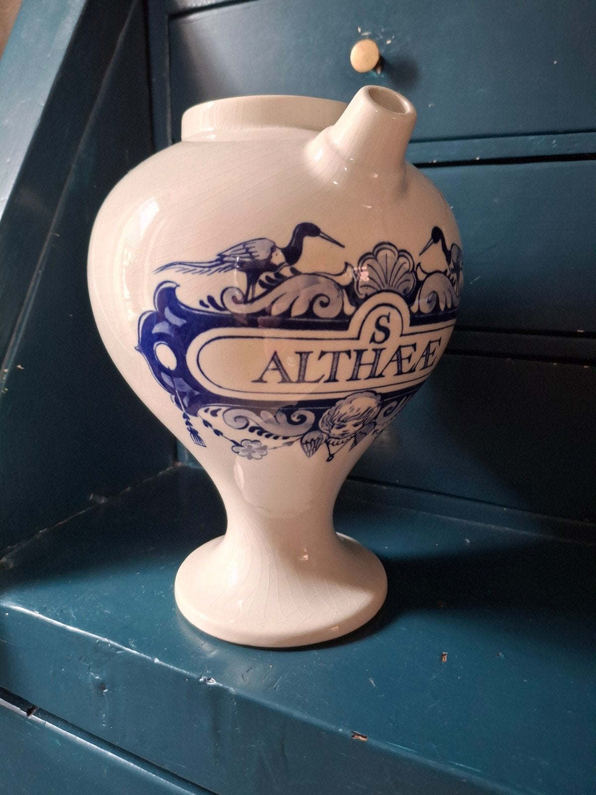 Antieke Delfts Blauwe Apothekerskan 'Althaea', Antiek en Kunst, Ophalen of Verzenden