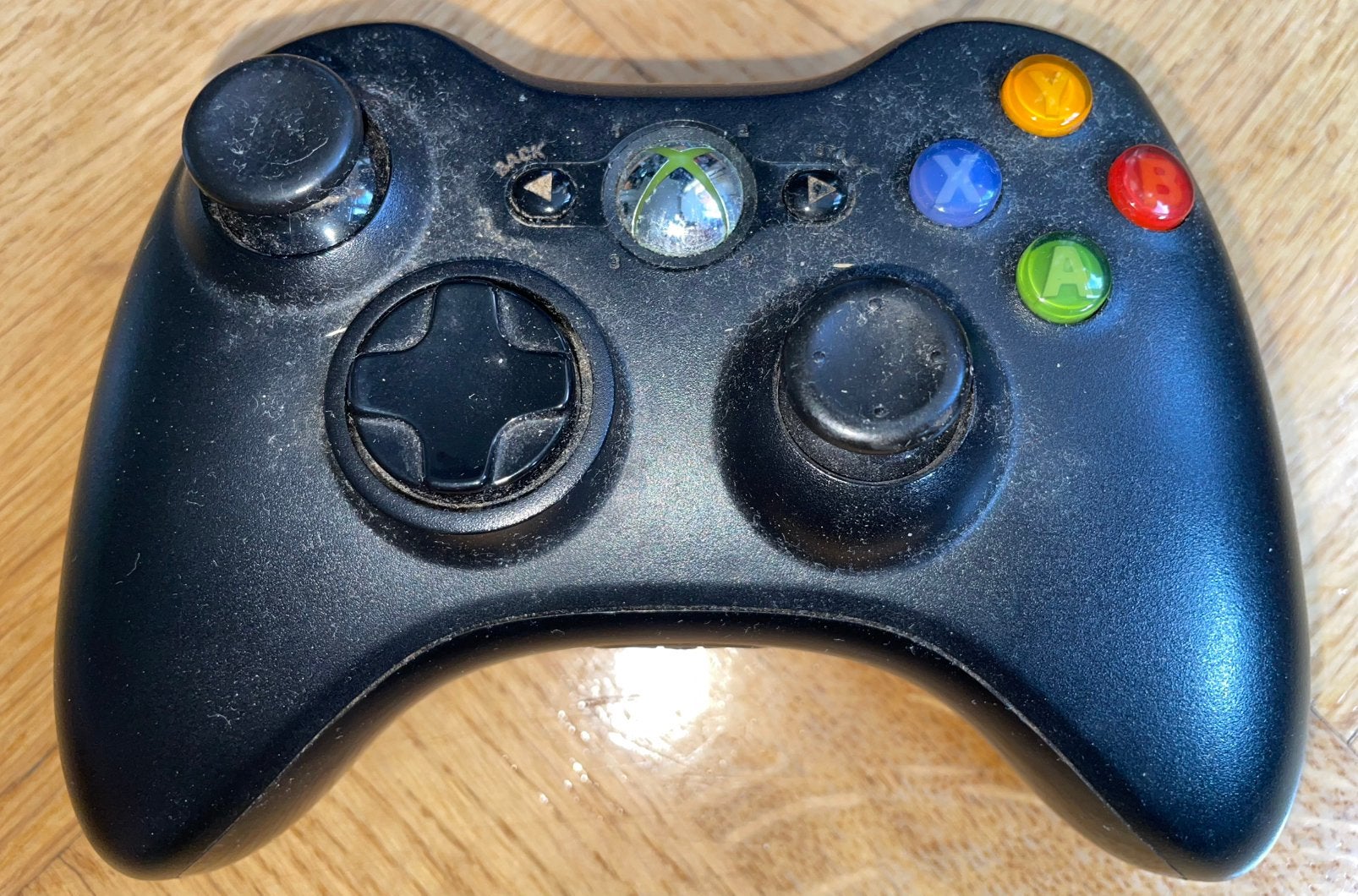 Xbox 360 Draadloze wireless Controller Zwart microsoft, Ophalen of Verzenden, Zo goed als nieuw, Controller, Xbox Original