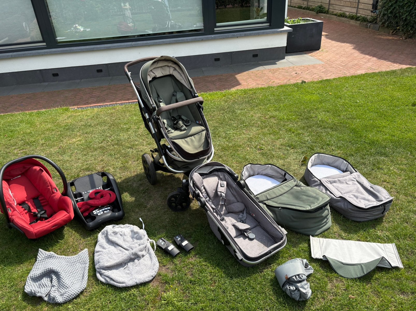 Joolz duo wagen met dubbele zitjes en maxi cosi, Kinderen en Baby's, Autostoeltjes, Ophalen, Zo goed als nieuw, Overige merken