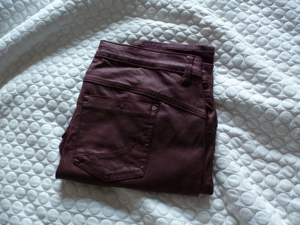 IMITITATIE LEER broek burgundy STREET ONE 44/L30 -GRATIS zen, Overige kleuren, Verzenden, Maat 42/44 (L), Zo goed als nieuw