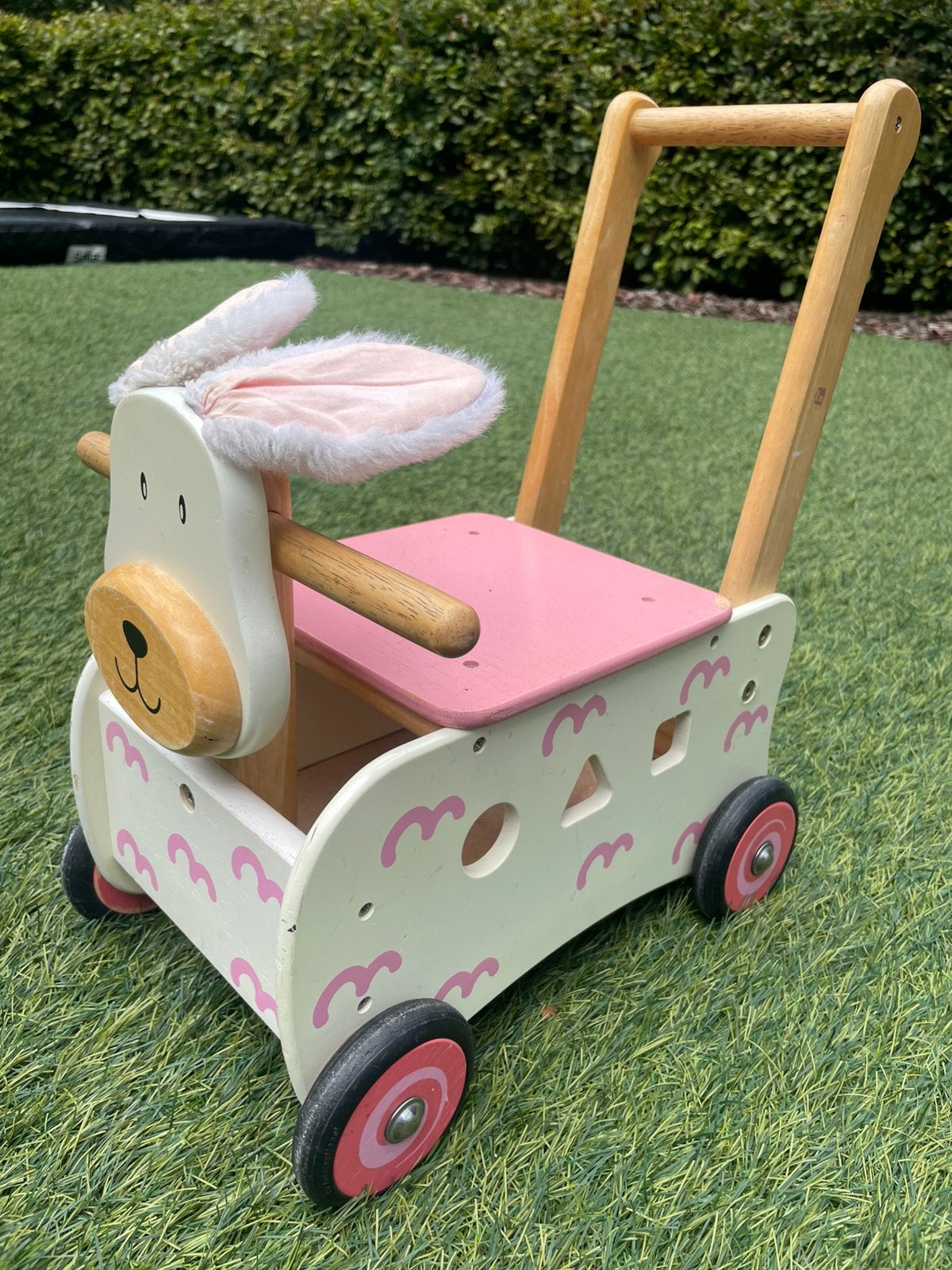 Houten loopkarretje roze, Ophalen, Gebruikt, Overige typen