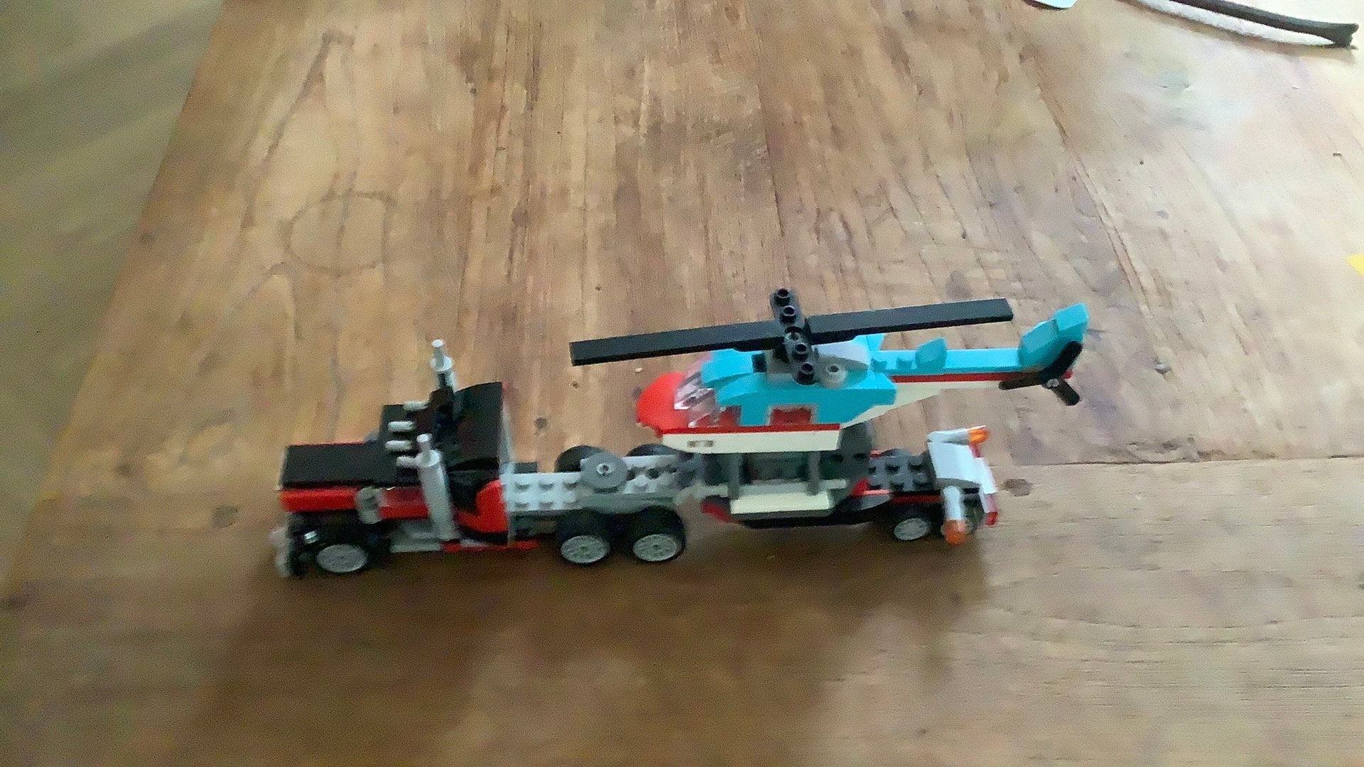 Vrachtwagen met helicopter, Kinderen en Baby's, Ophalen of Verzenden, Gebruikt