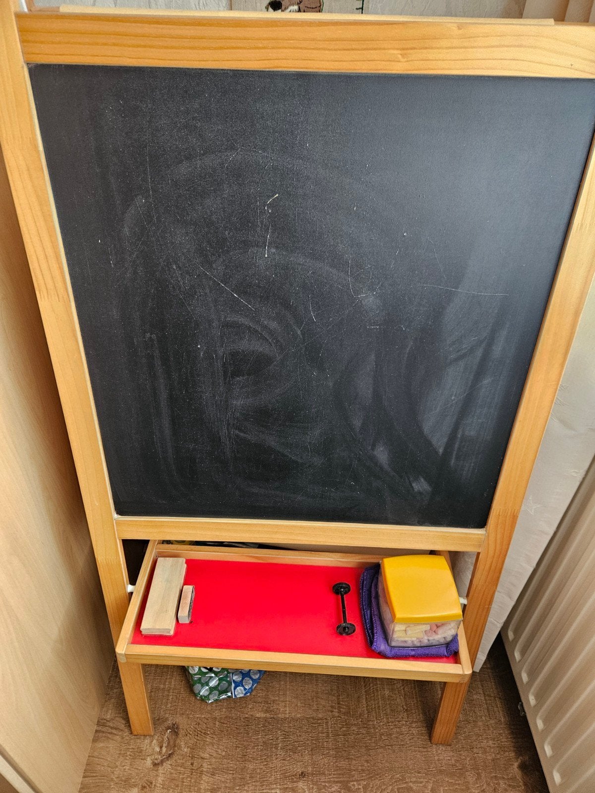 schoolbord, Ophalen, Krijtbord
