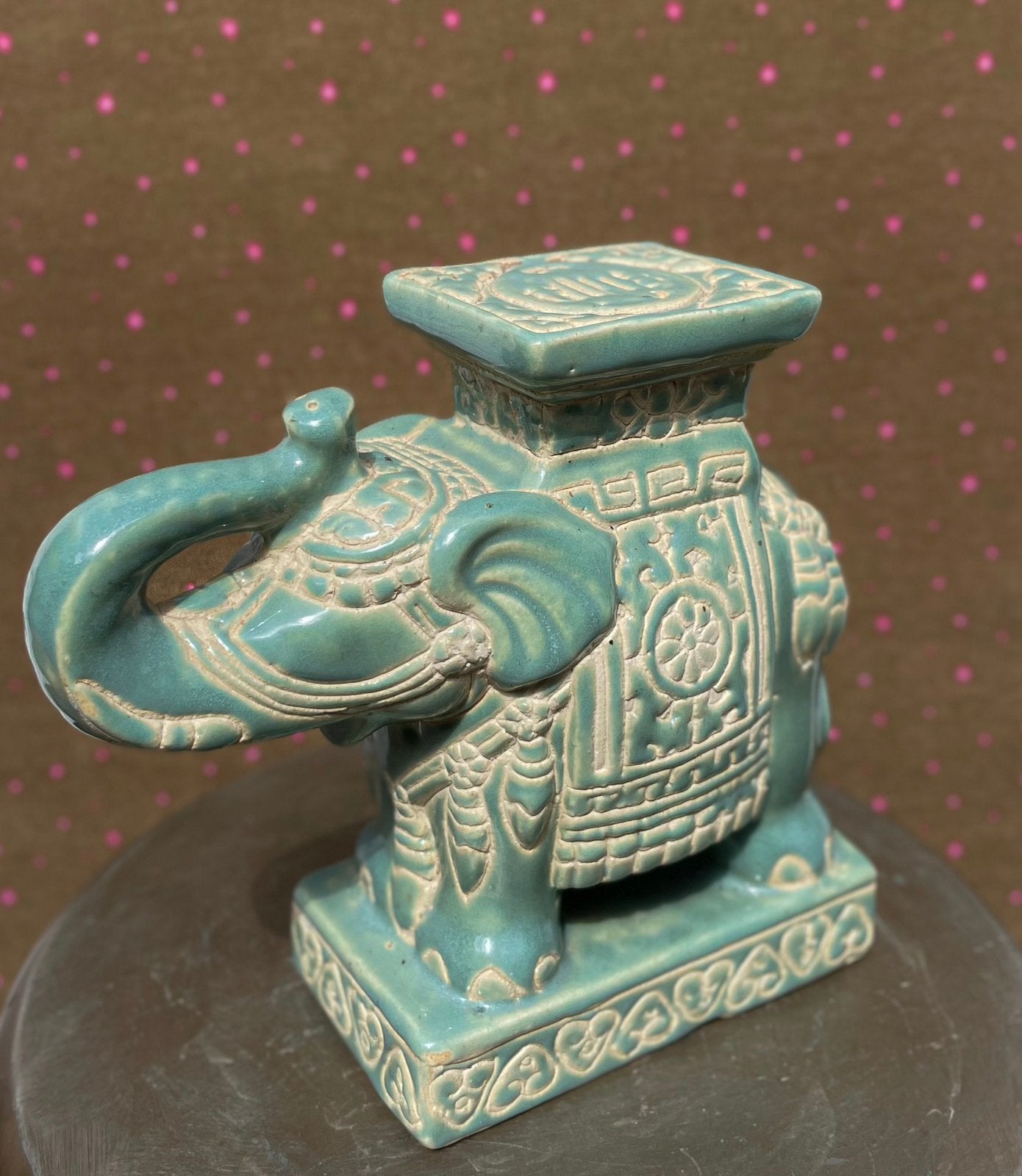 Keramische olifant plantentafel vintage, Ophalen of Verzenden