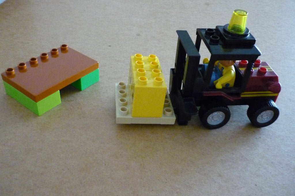 Duplo 3298 Bob de Bouwer '' LOSSEN EN LADEN MET SUMSY '', Ophalen, Gebruikt, Compleet, Duplo