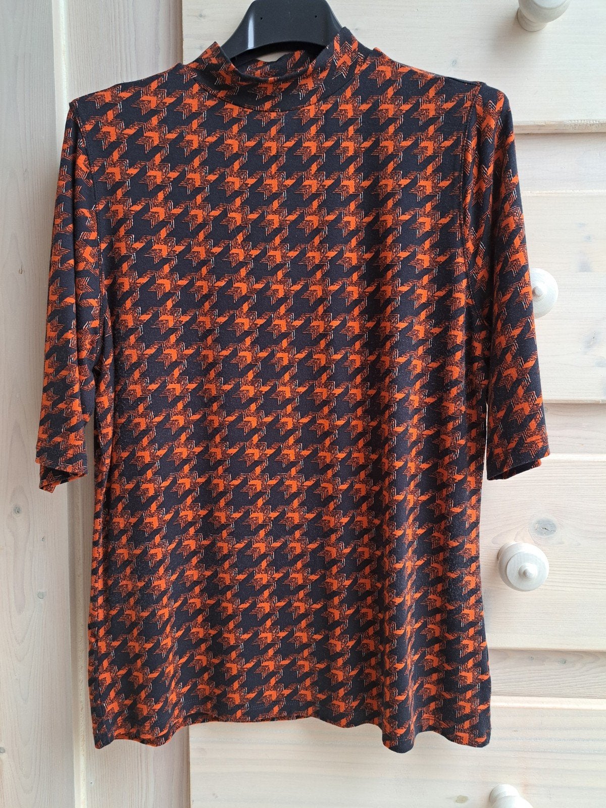 Ivy & You coltrui met pied-de-poule print, Maat 38/40 (M), Ivy & You, Oranje, Ophalen of Verzenden