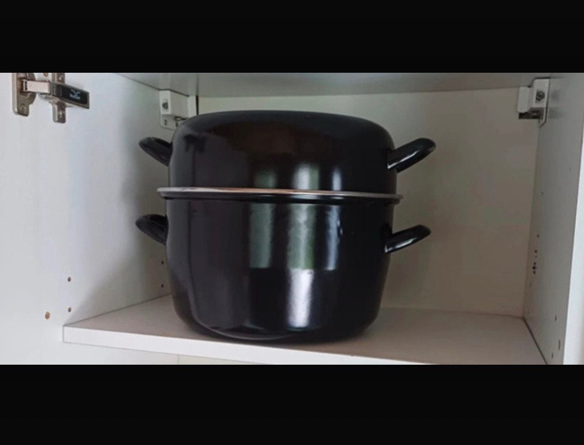 Midden pan, Ophalen of Verzenden, Zo goed als nieuw, Rvs, Kookpan