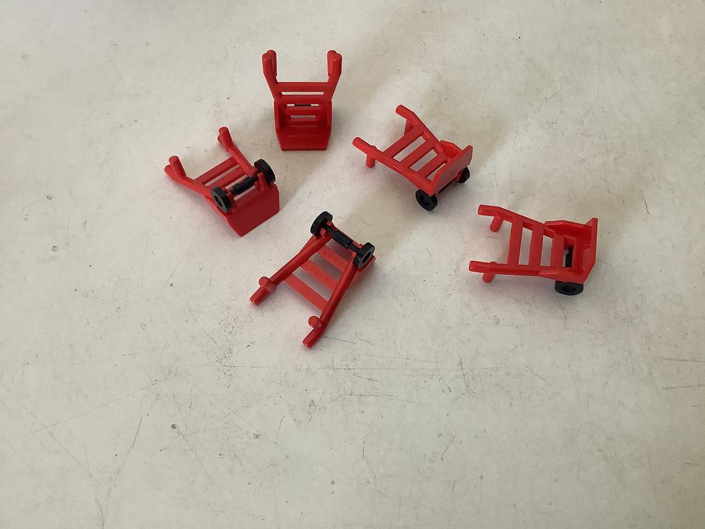 Lego bestekwagen bagagekar rood, Ophalen of Verzenden, Gebruikt, Losse stenen, Lego