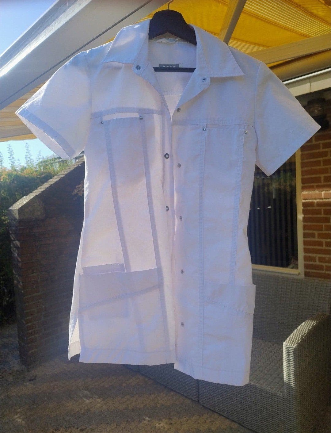 Witte Haen tuniek/doktersjasje, maat XS, Haen, Ophalen of Verzenden, Nieuw