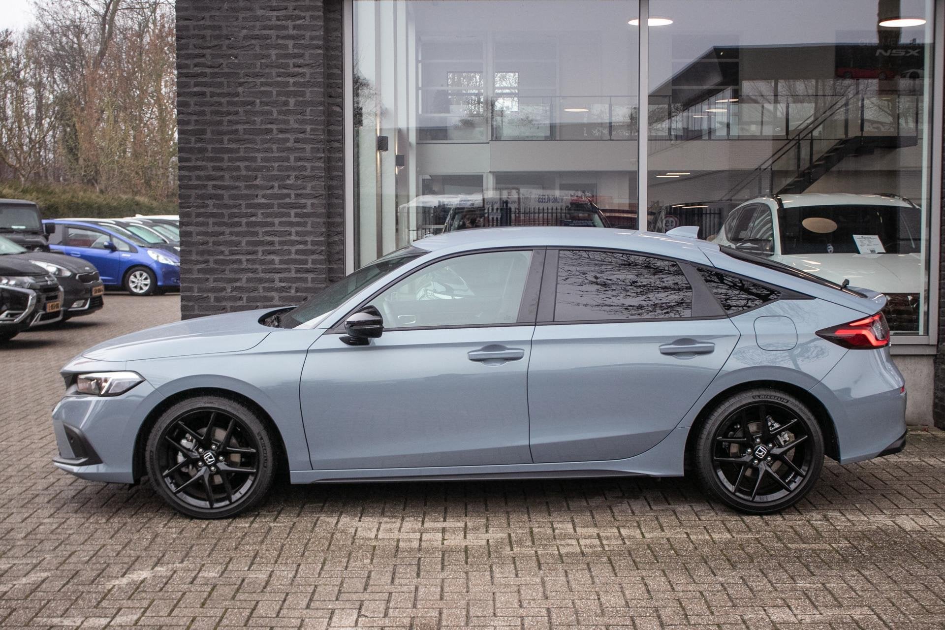 Honda Civic 2.0 e:HEV Sport | Honda Sensing | Apple cp/Andro, Auto's, Gebruikt, 4 cilinders, Leder en Stof, Bedrijf