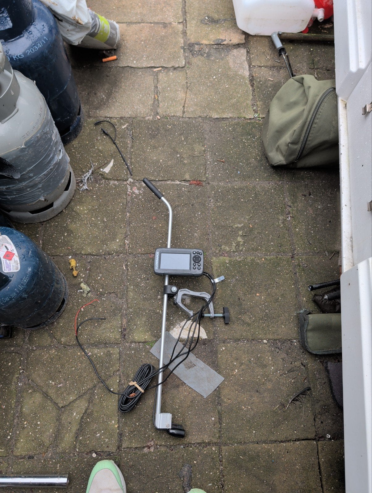 Lowrance Hook 4x gps Fishfinder met transducer, Ophalen, Gebruikt, Kaartplotter of Fish Finder